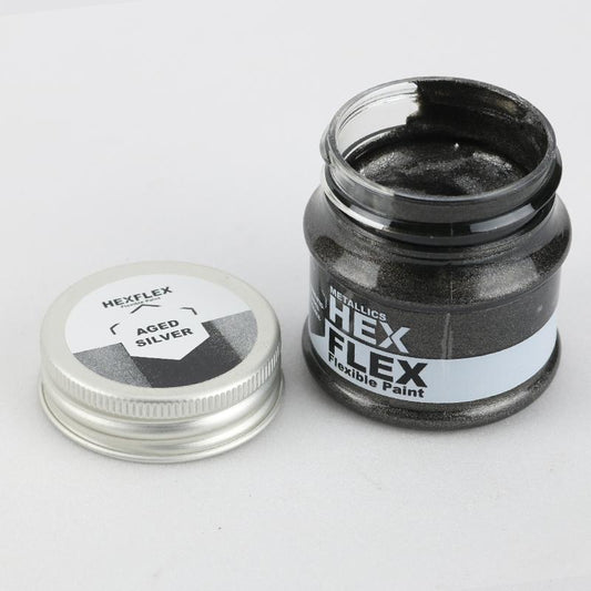 HEXFLEX METALLIC PAINTS AGED SILVER 50ml