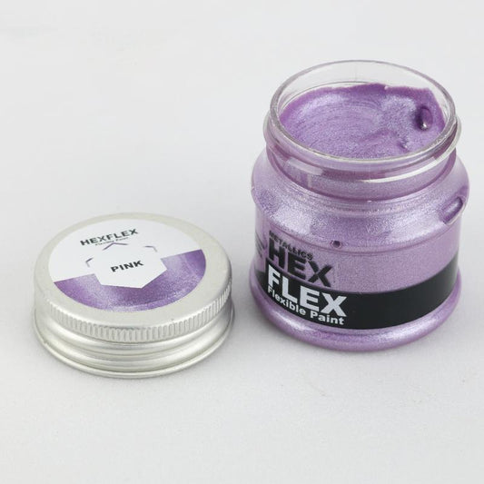 HEXFLEX METALLIC PAINTS PINK 50ml