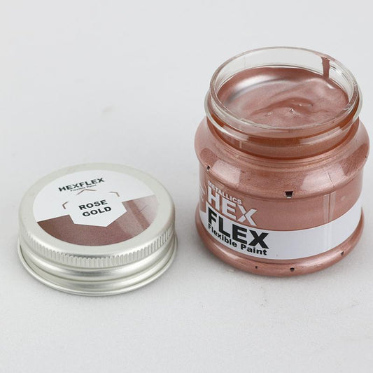 HEXFLEX METALLIC PAINTS ROSE GOLD 50ml