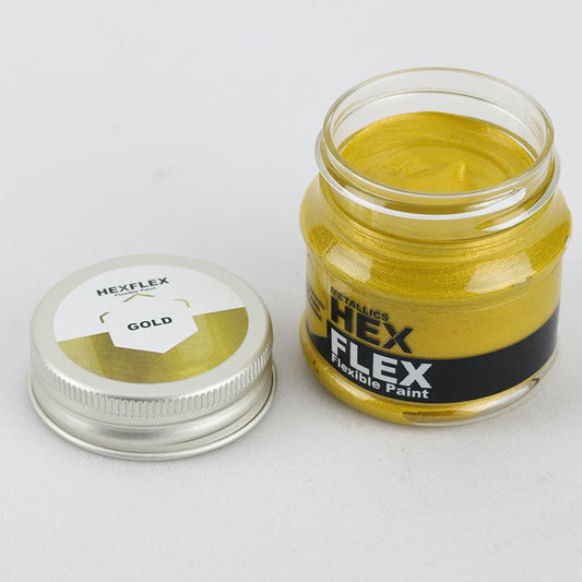 HEXFLEX METALLIC PAINTS GOLD 50ml